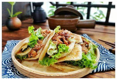 烧饼夹里脊